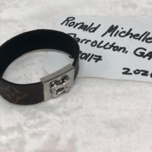 Hand-made Bracelet silver metal with LV flower’s